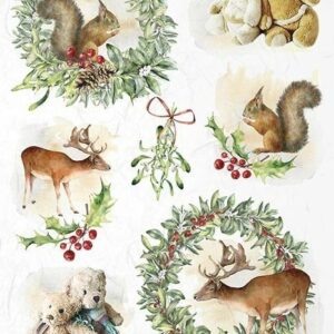 papier de riz animaux de foret