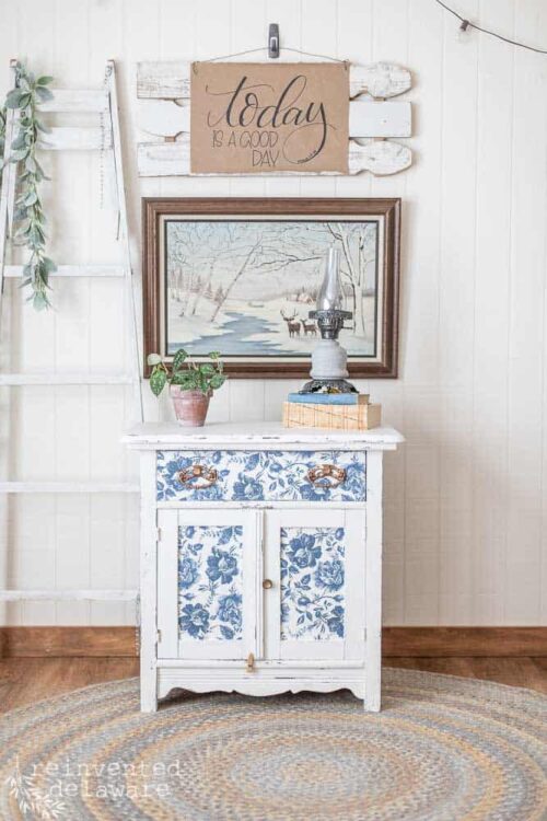 SKETCHED BLUE FLOWERS Papier de riz de Dixie Belle (30x32cm) – Image 3