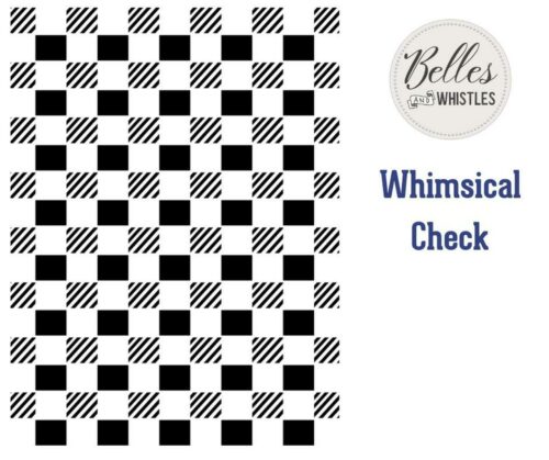 Whimsical Check Pochoir Dixie Belle 40x50cm