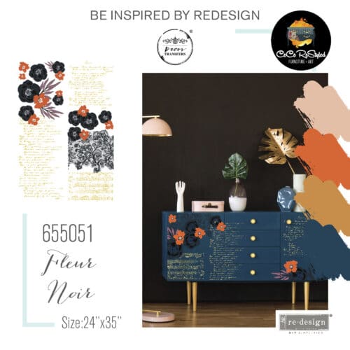 FLEUR NOIR *By CeCe ReStyled* 61 x 89 cm – Image 2