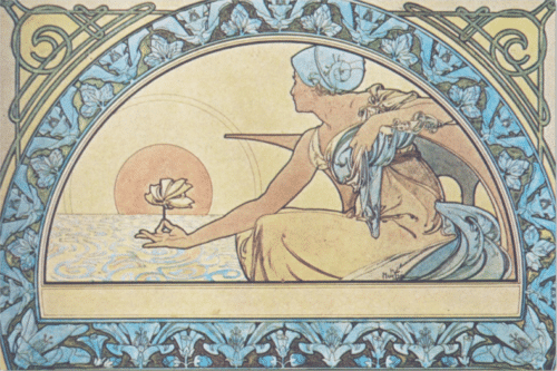 Art Nouveau Bleu - Papier découpage (50 x 76 cm)