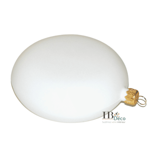 Boules Plates Blanches (20cm)