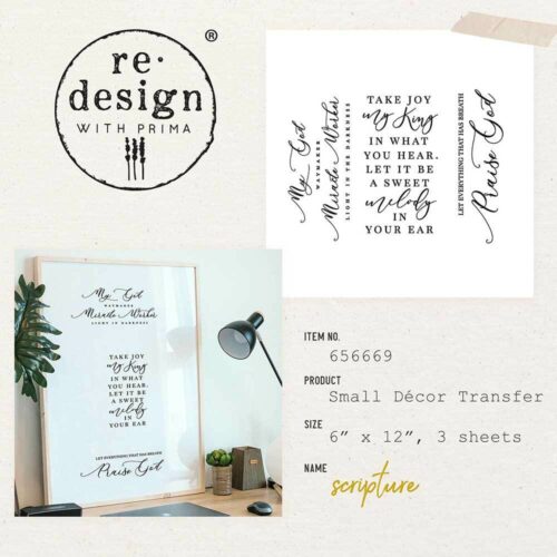 decor transfert Mini SCRIPTURE