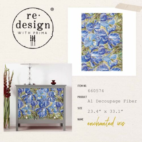 Enchanting Iris Papier Découpage Fibre Redesign A1 – Image 3