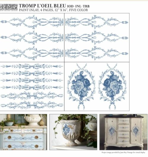 Trompe l'Oeil Bleu - Paint Inlay IOD – Image 2