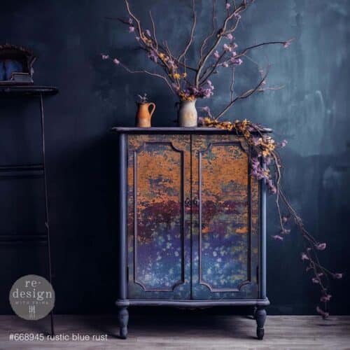 Rustic Blue Rust - Papier Découpage Fibre Redesign A1 – Image 3