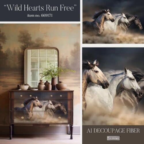 Wild Hearts Run Free - Papier Découpage Fibre Redesign A1 – Image 2