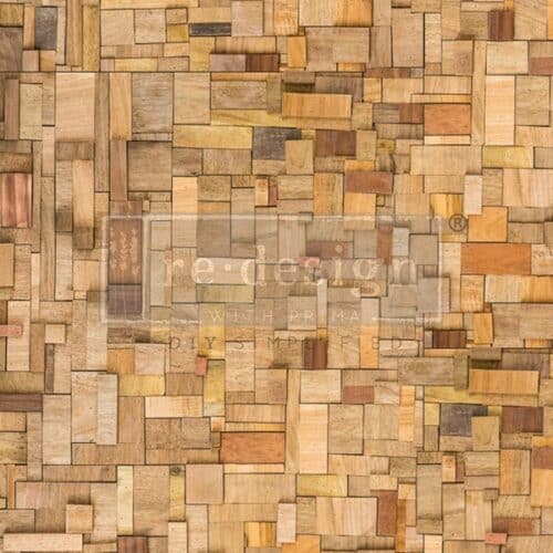 Wood Cubism - Papier Découpage Fibre Redesign A1 – Image 8