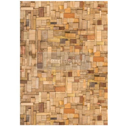 Wood Cubism - Papier Découpage Fibre Redesign A1
