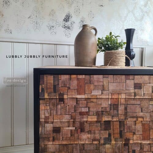 Wood Cubism - Papier Découpage Fibre Redesign A1 – Image 7
