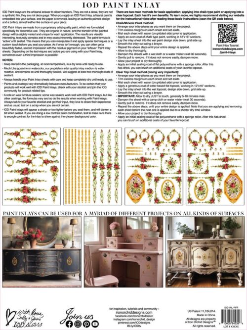 Petite Fleur Red - Paint Inlay IOD - Limited Edition – Image 5