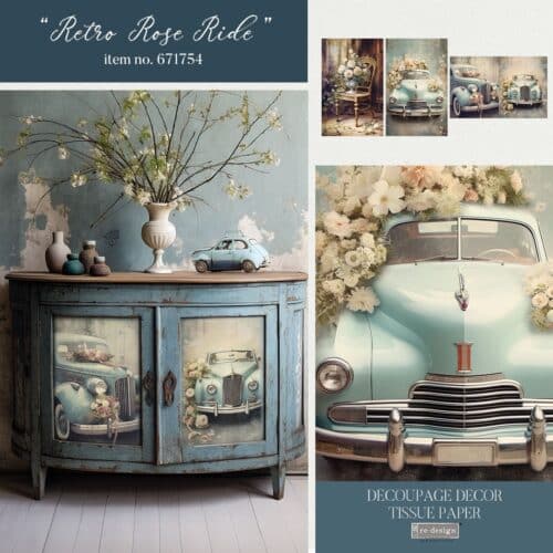 Retro Rose Ride – Papier Tissu Redesign with Prima – Image 3