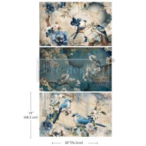 Sapphire Wings – Papier Tissu Redesign with Prima