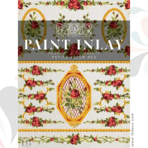 Petite Fleur Red - Paint Inlay IOD - Limited Edition