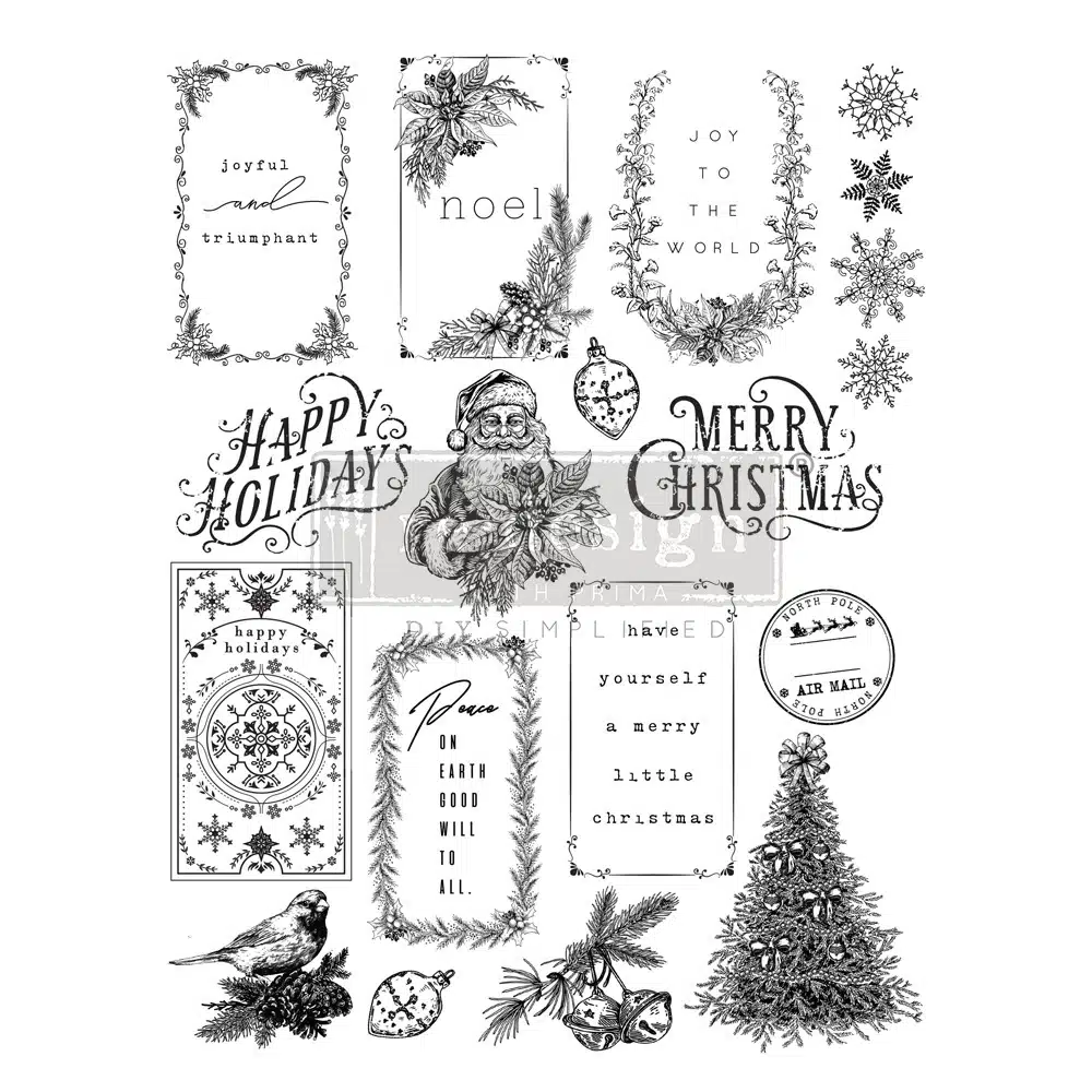 Santa's Helper Tags - Tampon Redesign with Prima - 12,70 x 25,40 cm