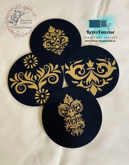 Rococo  –  Metallic Gold Foil Accent 30x30cm – Image 2