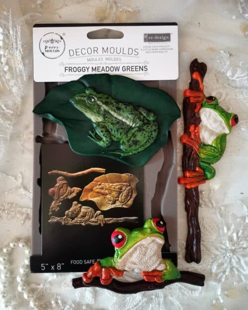 Froggy Meadow Greens - Moule silicone Redesign with Prima - 12,70 x 20,32 cm – Image 3