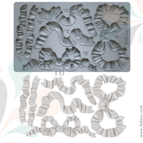 Bows Moule silicone IOD - 15,24 x 25,40 cm