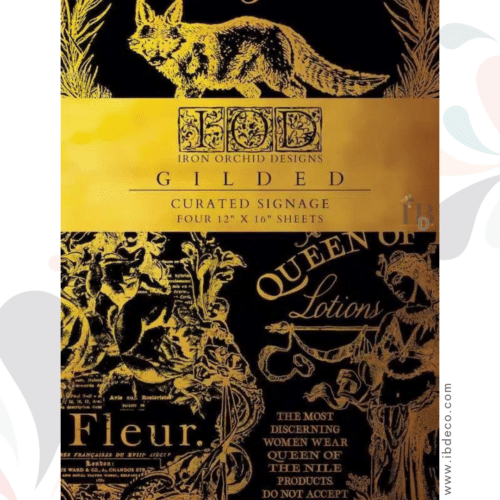 Curated Signage - Gilded Transfert IOD - 30,48 x 40,64 cm