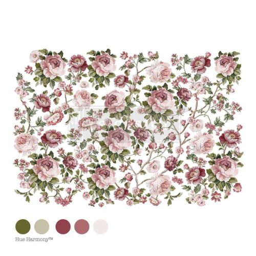 Blushing Blooms Symphony - Transfert *By Kaćha Furniture* - 61 x 89 cm