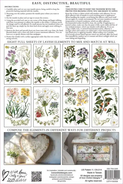 Sarah Featon's Botanicals - Transfert IOD - 20x30cm – Image 11