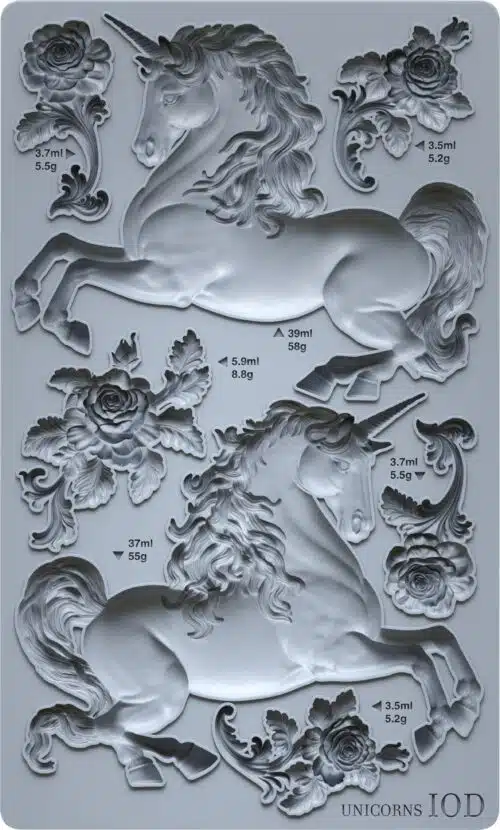 Unicorns Moule silicone IOD - 15,24 x 25,40 cm
