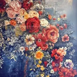 A Colorful Bunch - Papier Découpage Fibre A1 Redesign with Prima