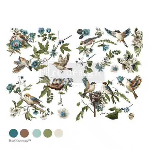 Aviary Elegance - 61x89cm - Transfert