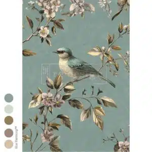 Blue Song - Papier Découpage Fibre A1 Redesign with Prima