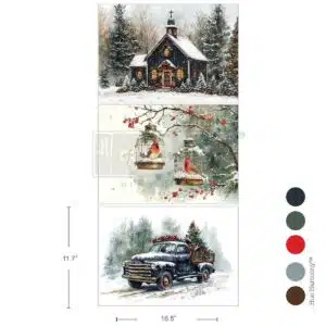 Christmas Blessings – Set Papier Découpage Fibre A3 Redesign with Prima