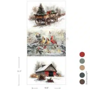 Christmas in the Countryside – Set Papier Découpage Fibre A3 Redesign with Prima