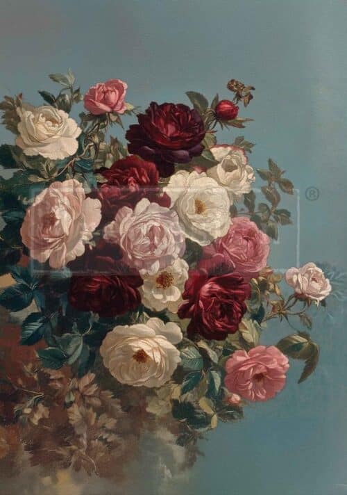 Ethereal Rosebush - Papier Découpage Fibre A1 Redesign with Prima