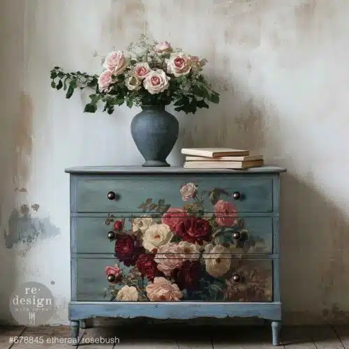 Ethereal Rosebush - Papier Découpage Fibre A1 Redesign with Prima – Image 3
