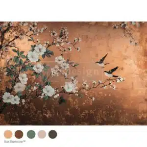Feathers in the Glow - Papier Découpage Fibre A1 Redesign with Prima