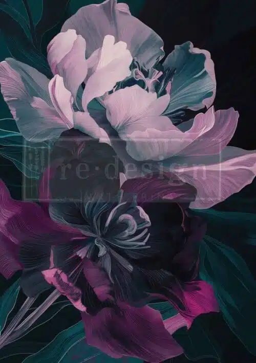 Lavish Bloom - Papier Découpage Fibre A1 Redesign with Prima