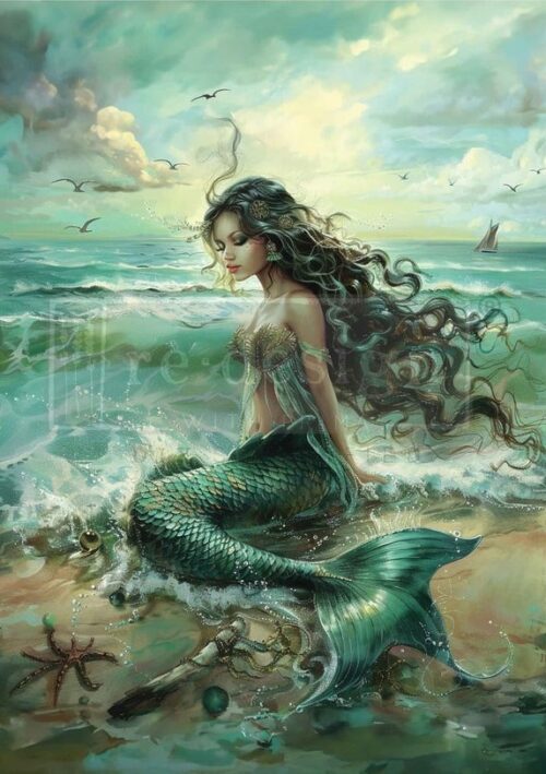 Mystic Waves - Papier Découpage Fibre A1 Redesign with Prima