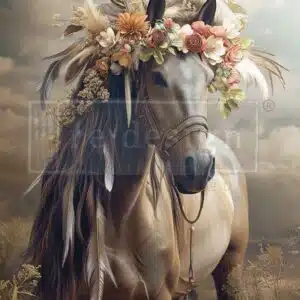 Noble Steed - Papier Découpage Fibre A1 Redesign with Prima