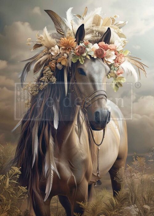 Noble Steed - Papier Découpage Fibre A1 Redesign with Prima