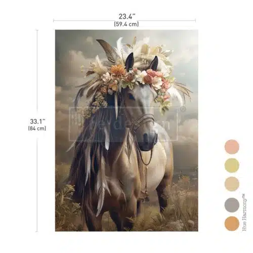 Noble Steed - Papier Découpage Fibre A1 Redesign with Prima – Image 2