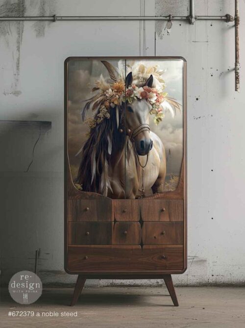 Noble Steed - Papier Découpage Fibre A1 Redesign with Prima – Image 3