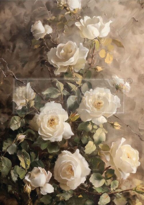 Silent Beauty - Papier Découpage Fibre A1 Redesign with Prima