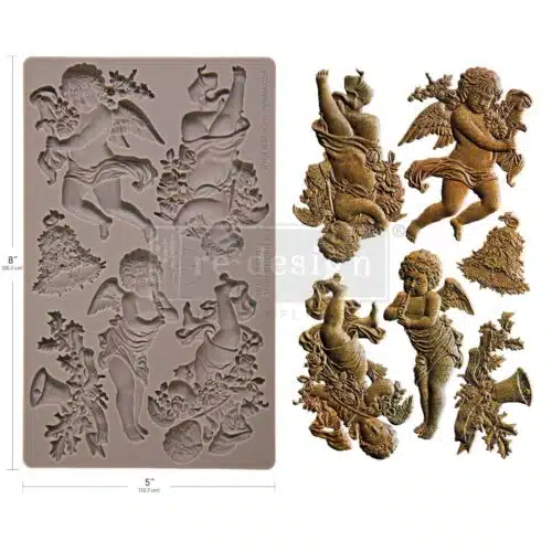 Angelic Floral Noel - Moule silicone Redesign with Prima  - 12,70 x 20,32 cm