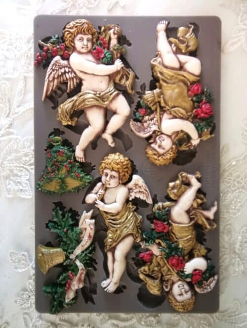 Angelic Floral Noel - Moule silicone Redesign with Prima  - 12,70 x 20,32 cm – Image 2