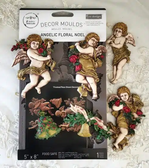 Angelic Floral Noel - Moule silicone Redesign with Prima  - 12,70 x 20,32 cm – Image 3