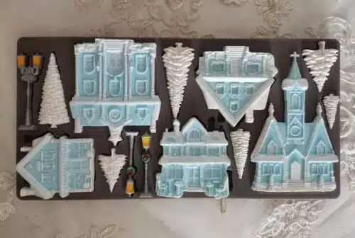 Christmas Village - Moule silicone Redesign with Prima  - 12,70 x 25,40 cm – Image 2