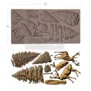 Evergreen Christmas Magic - Moule silicone Redesign with Prima - 12,70 x 25,40 cm