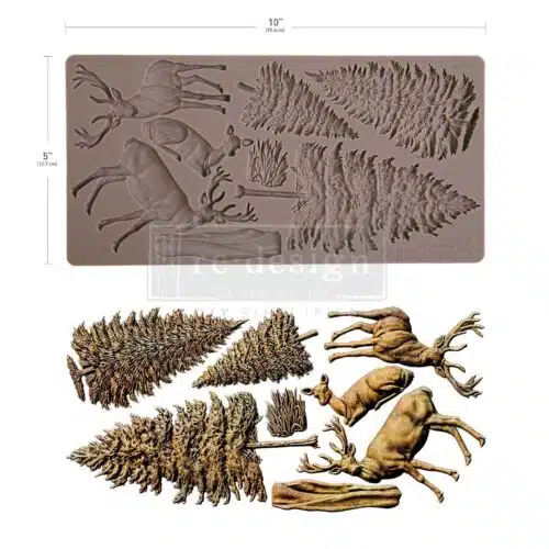 Evergreen Christmas Magic - Moule silicone Redesign with Prima - 12,70 x 25,40 cm