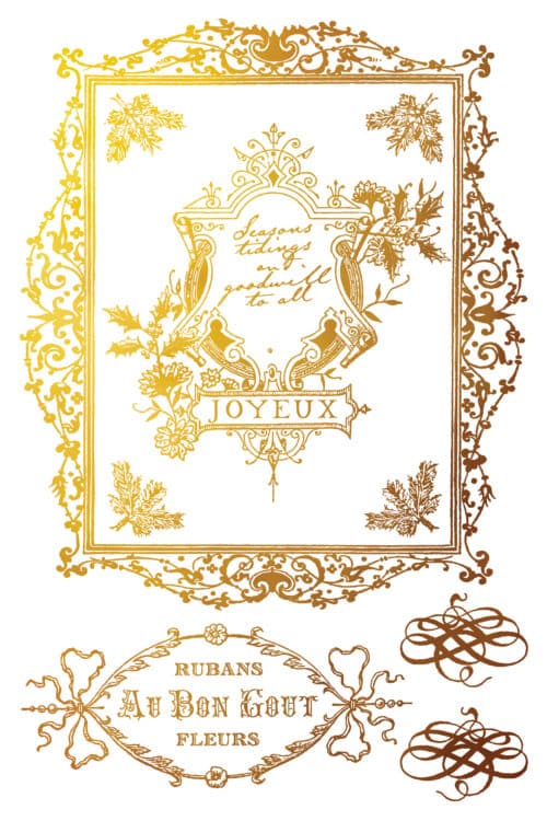 Figgy & Flourish - Gold & Silver Foil Transfert IOD - 20,32 x 30,48 cm – Image 5