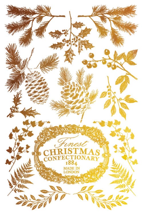 Figgy & Flourish - Gold & Silver Foil Transfert IOD - 20,32 x 30,48 cm – Image 2