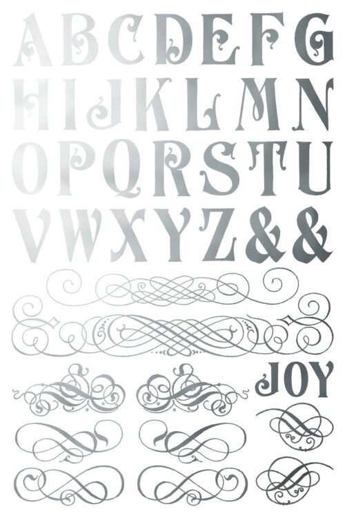 Figgy & Flourish - Gold & Silver Foil Transfert IOD - 20,32 x 30,48 cm – Image 6